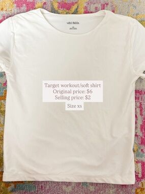 wild fable White Scoop-Neck Short Sleeve Tee